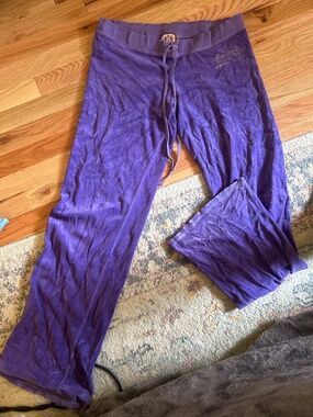 Juicy purple! Medium track pants lonnngggg y2k